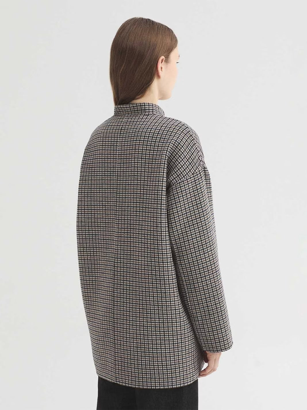 Reversible wool jacket Grey