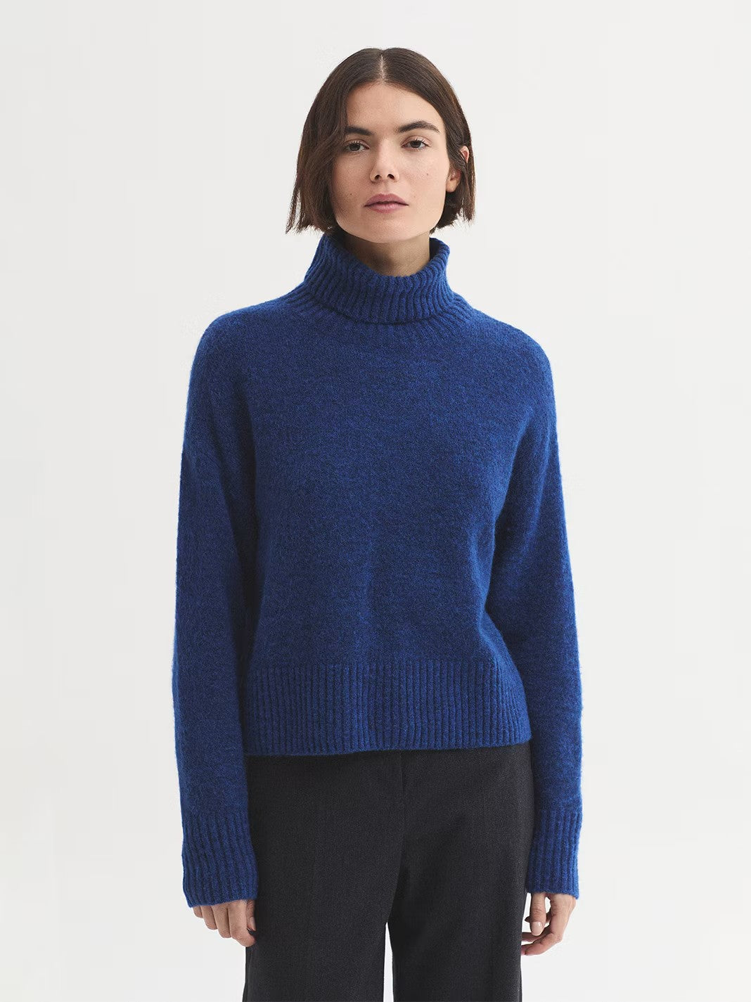 Roll neck jumper Royal Blue