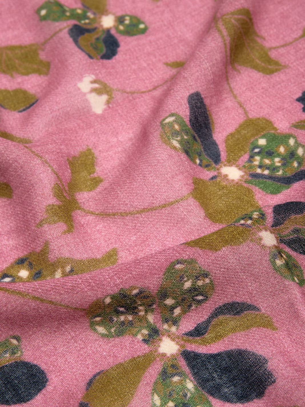 Geometric Flowers scarf Pink