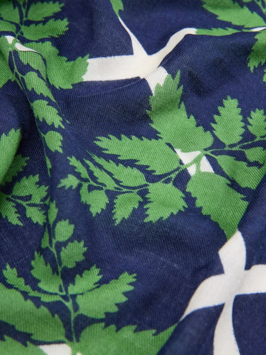 Square Leaves scarf Green