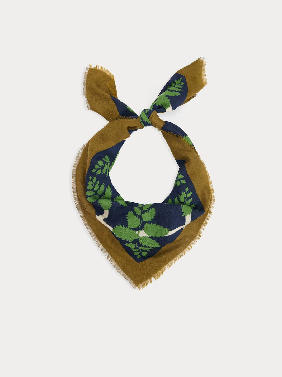 Square Leaves scarf Green