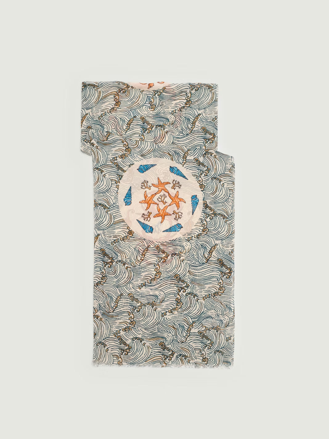 Aegean Sea scarf Ecru