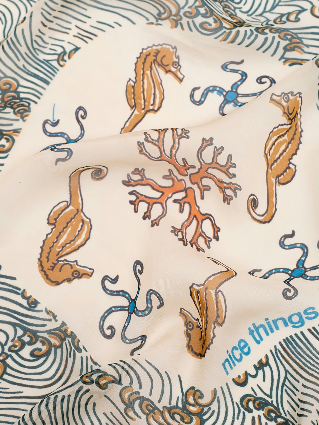 Aegean Sea scarf Ecru