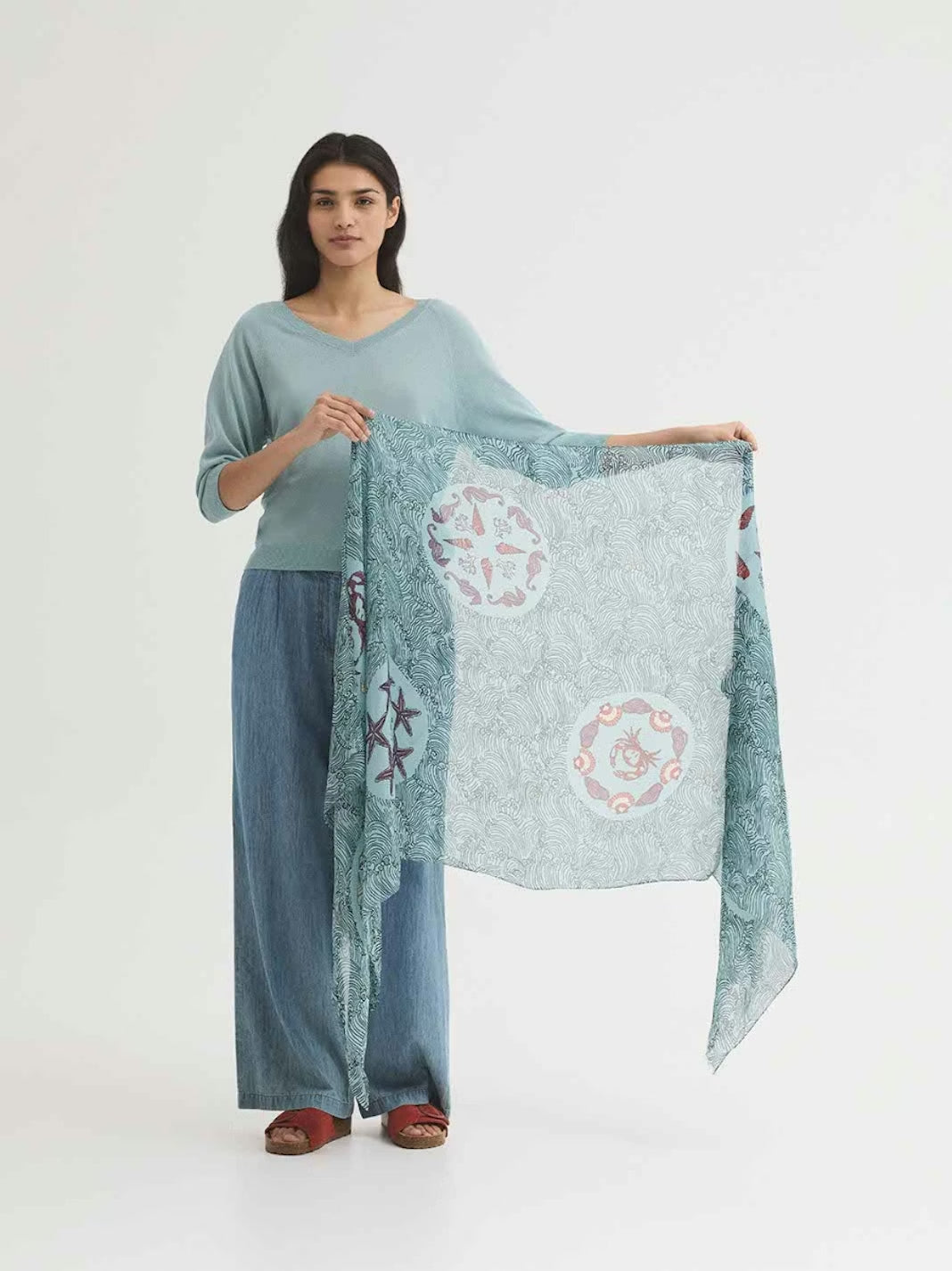 Aegean Sea scarf Turquoise
