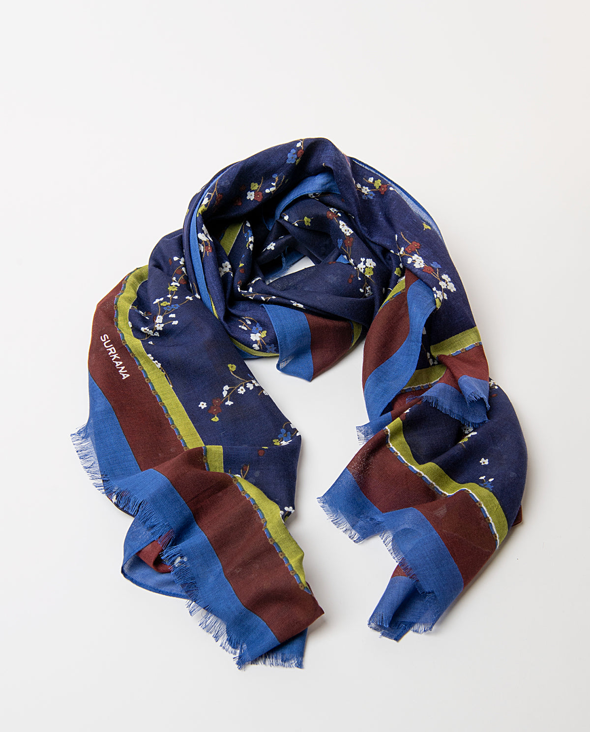 Scarf ditsy flower print Navy