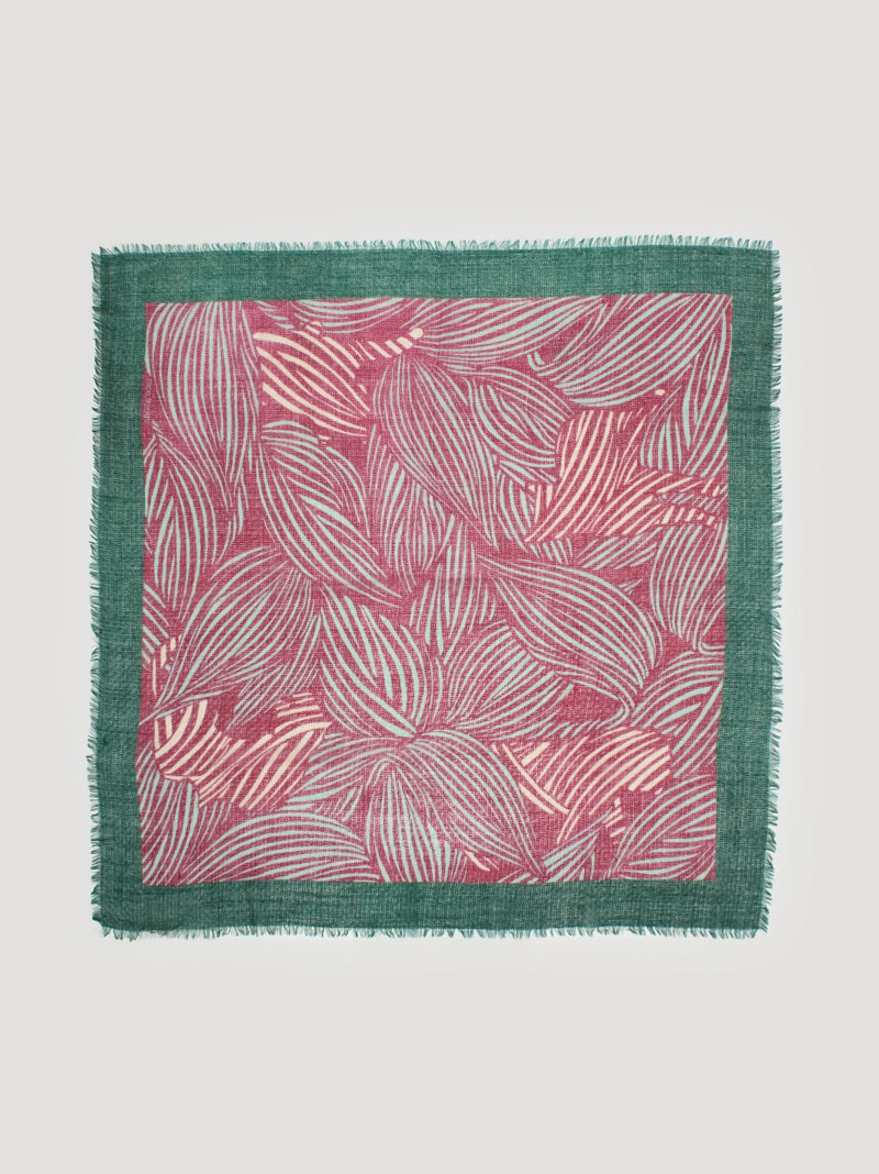 Jungle print scarf Burgundy