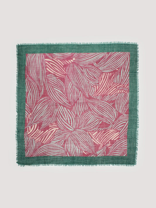 Jungle print scarf Burgundy