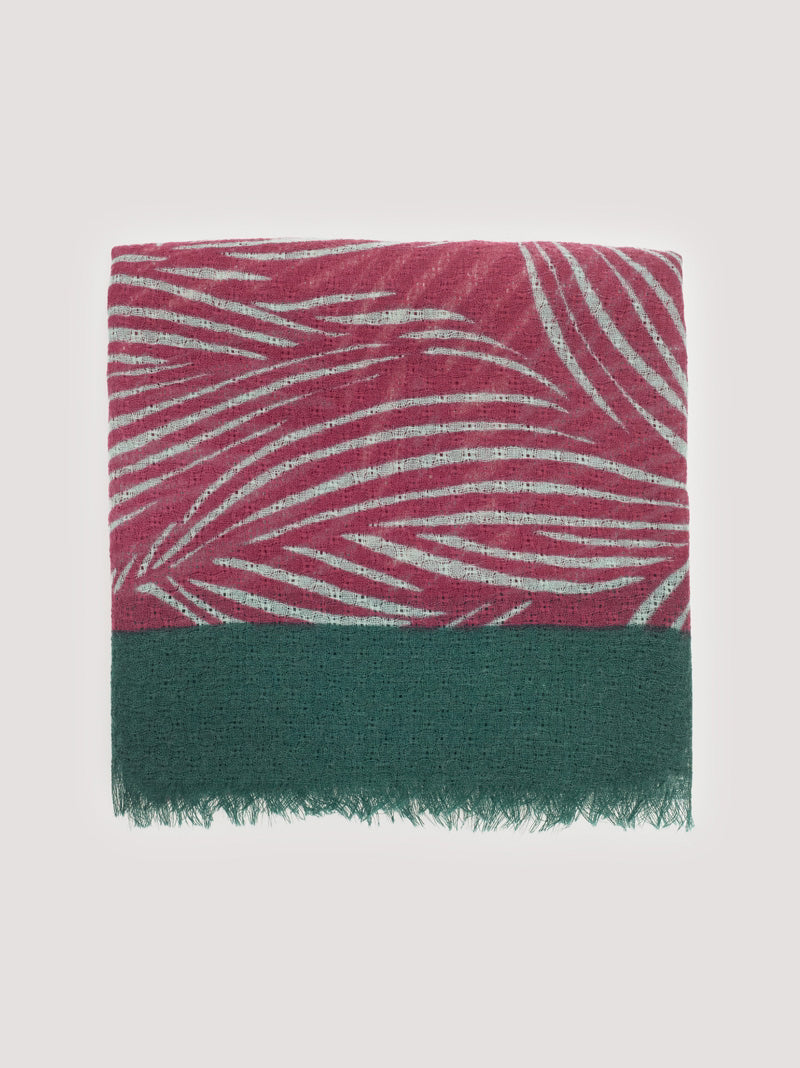 Jungle print scarf Burgundy