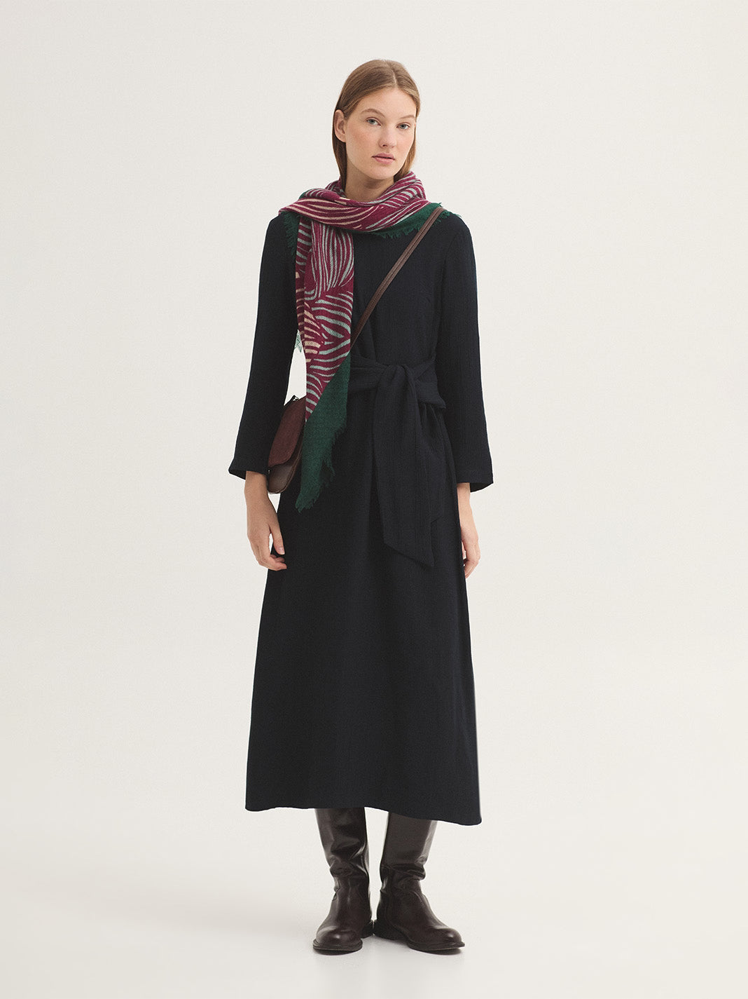 Jungle print scarf Burgundy