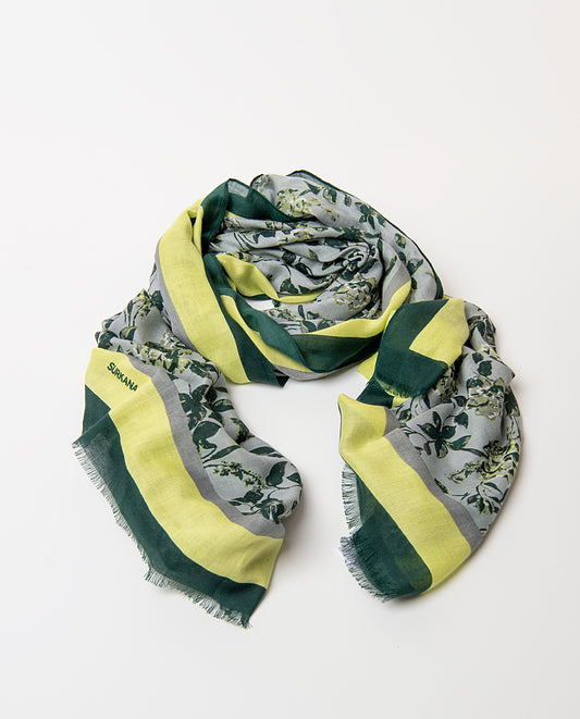 Scarf roses print Light Grey