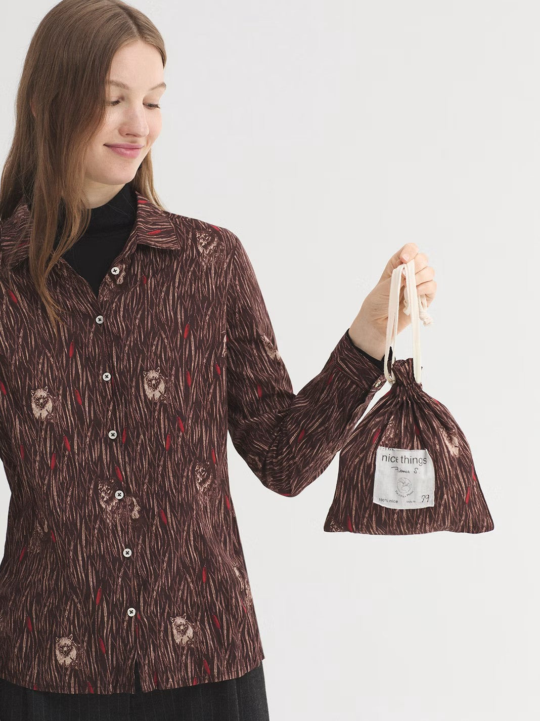 Shirt canine forest Plum