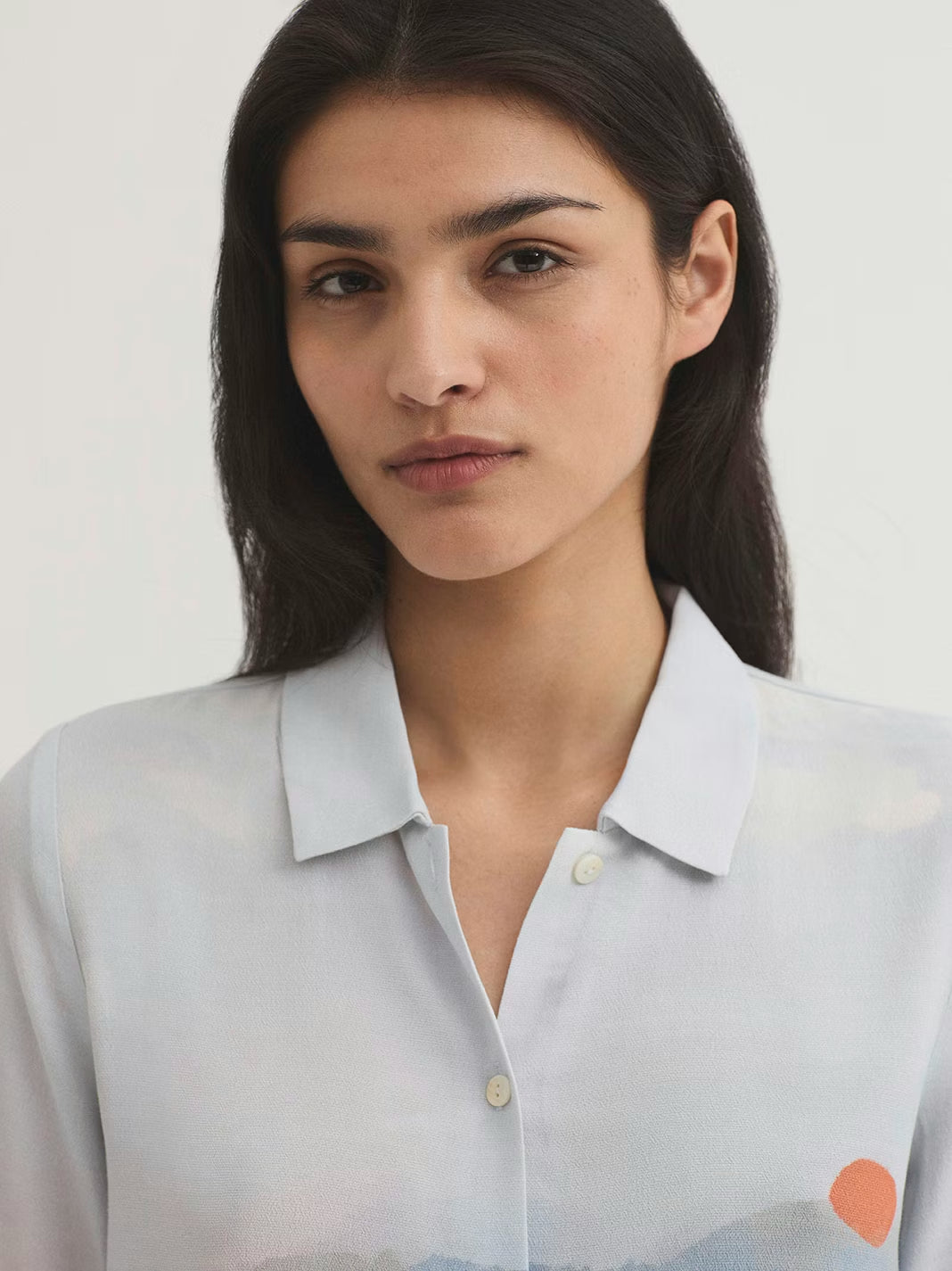 Penelope print shirt Turquoise