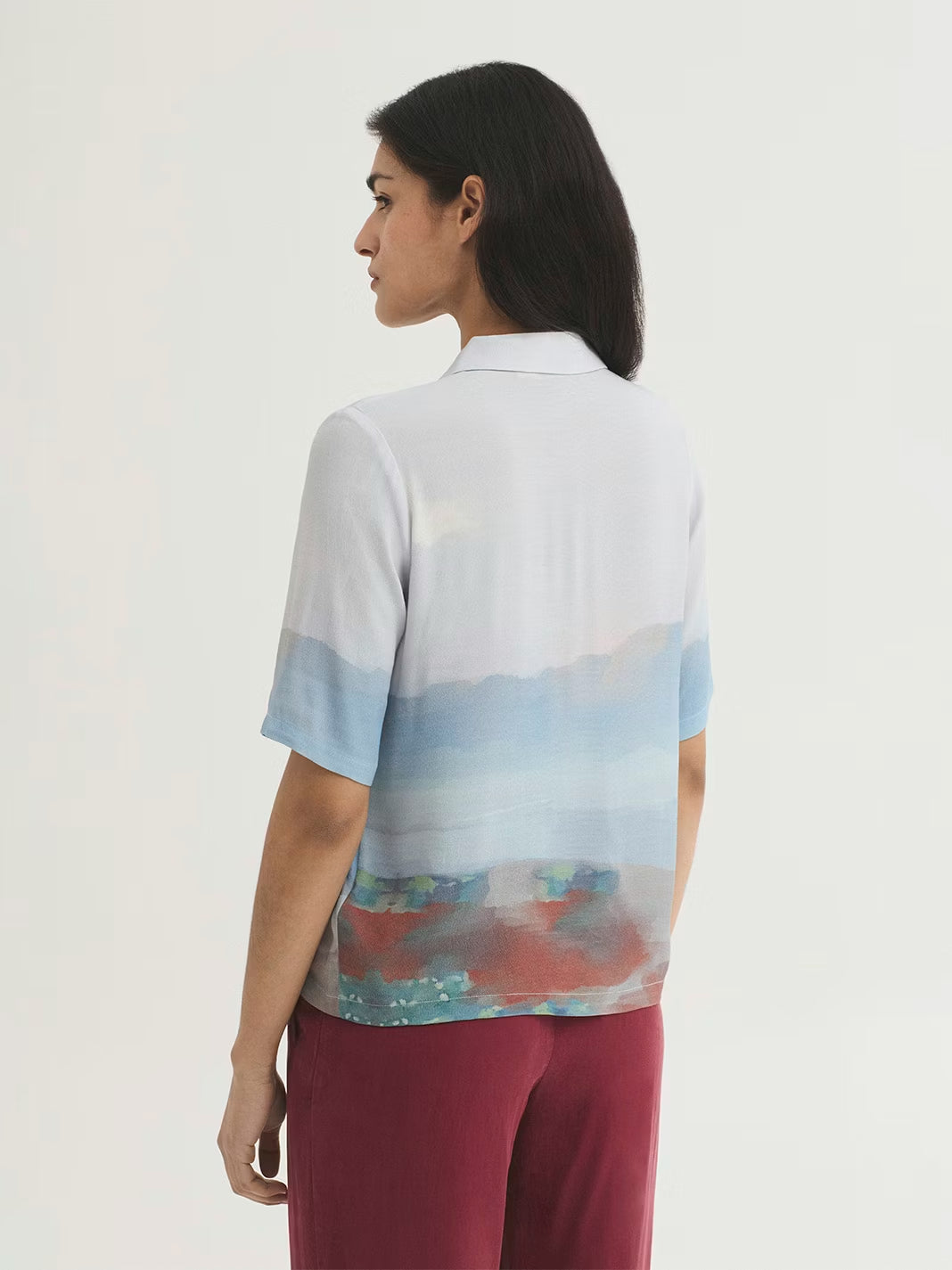 Penelope print shirt Turquoise