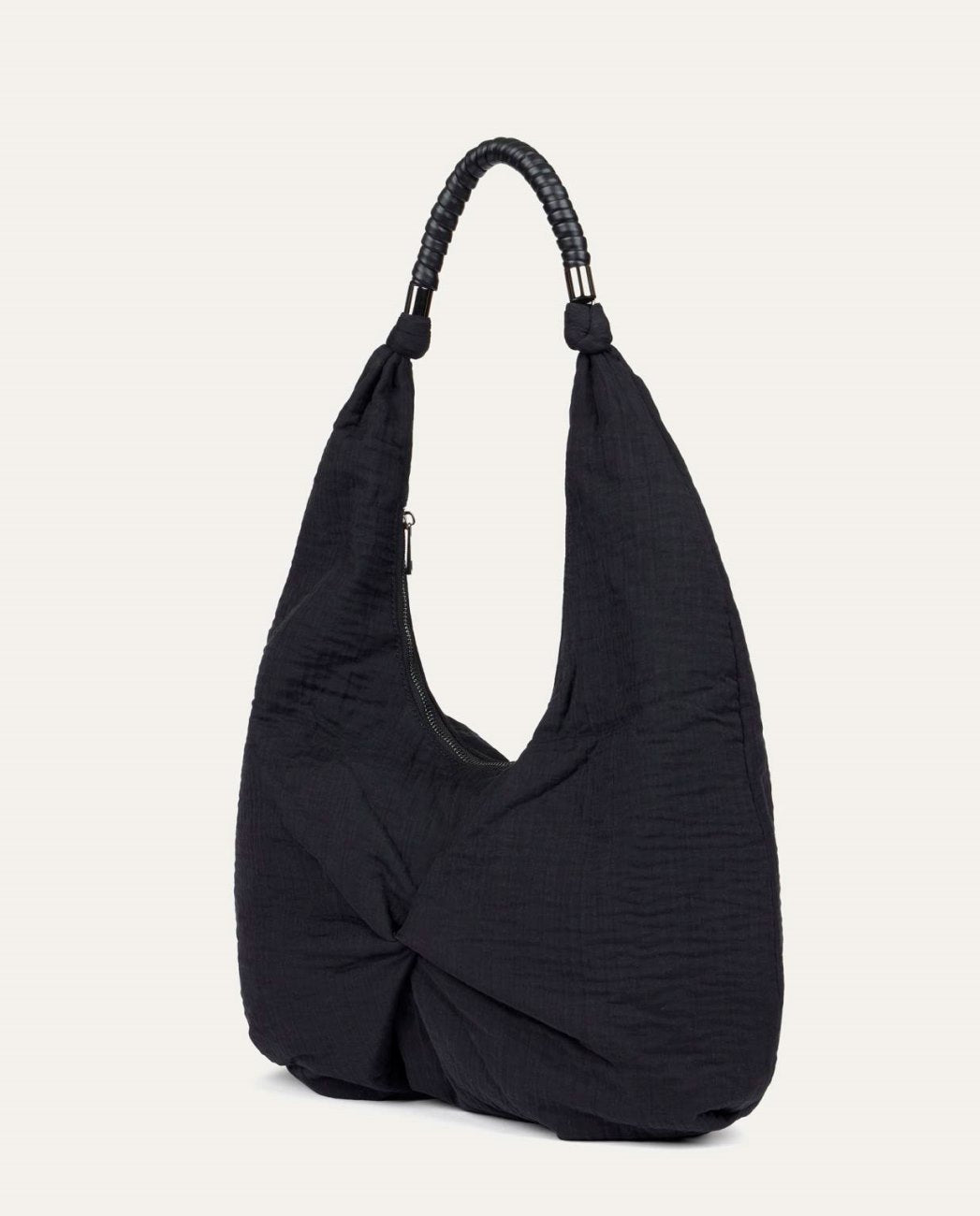 Fabric shoulder bag Black