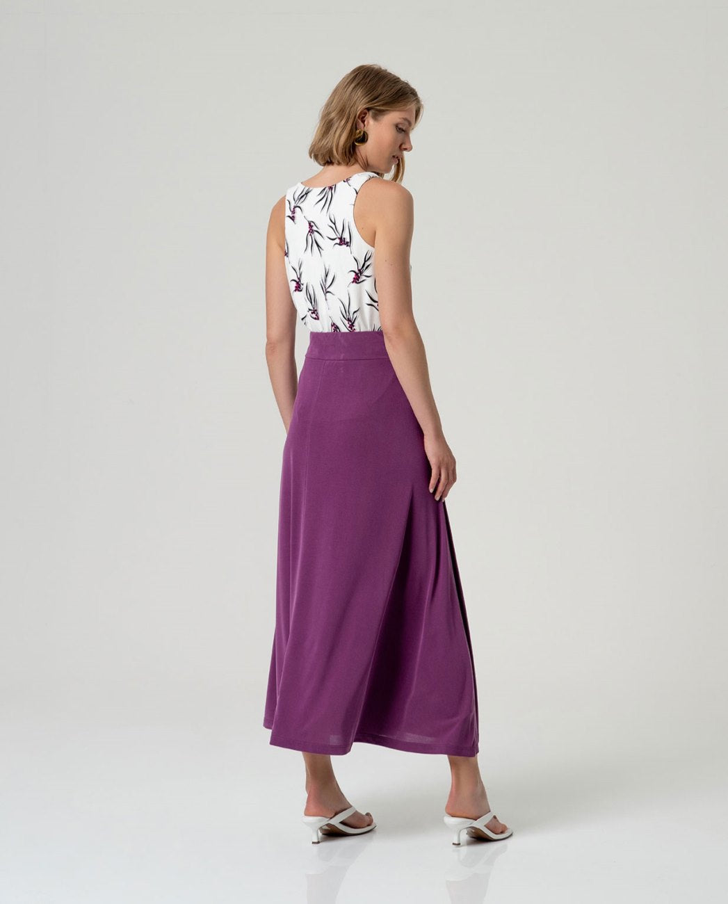Maxi wide skirt Purple
