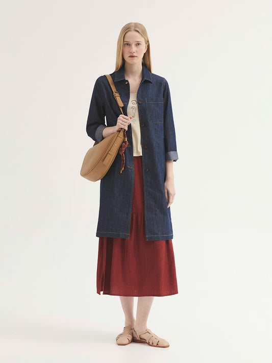 Ruffle skirt Intense Terracotta