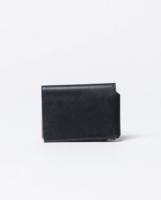 Small bi-color wallet Black