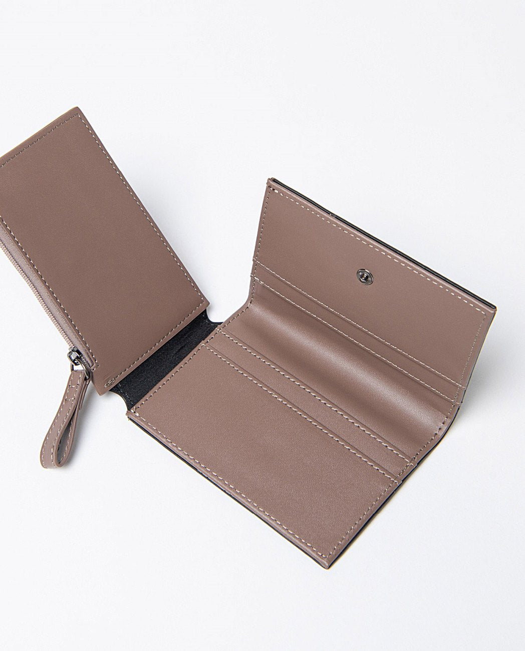 Small bi-color wallet Black