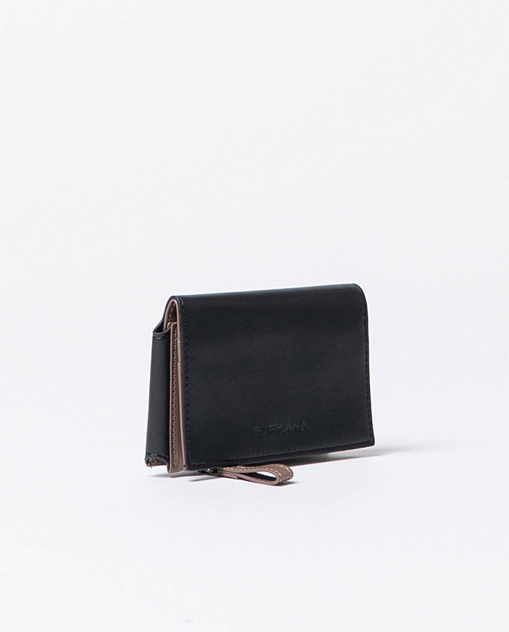 Small bi-color wallet Black