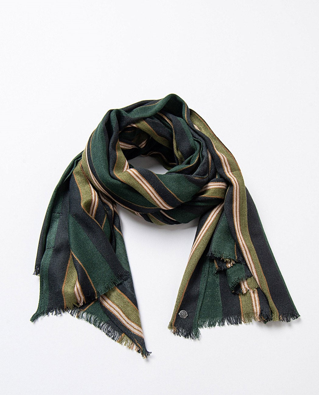 Printed rectangular scarf Dark Green