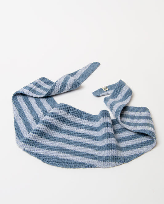 Stripped knit bandana Dusty Blue