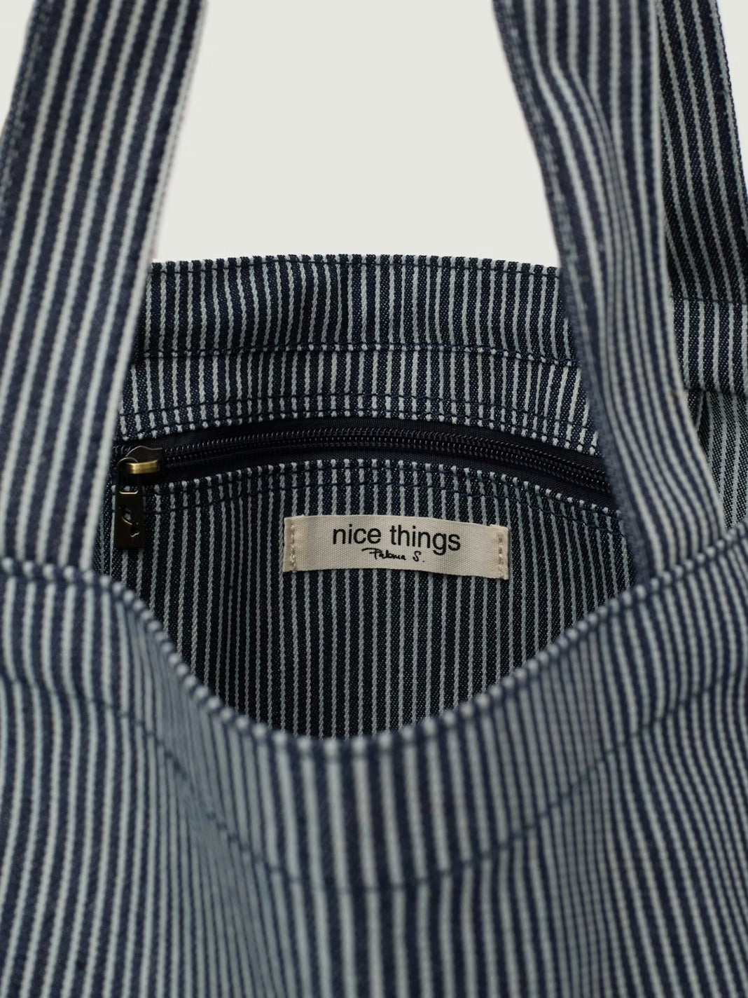 Striped fish bag Navy