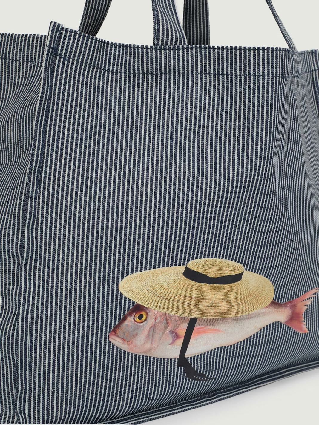 Striped fish bag Navy