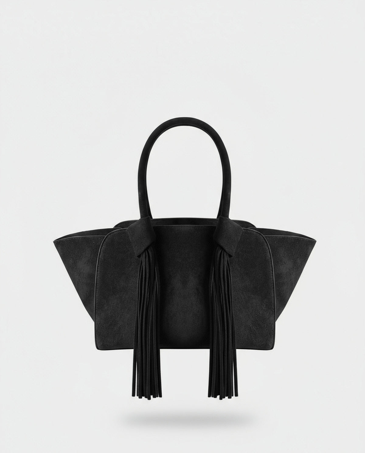 Suede shopper bag Black