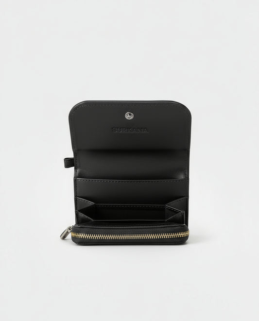 Suede wallet Black