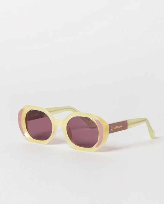 Round sunglasses Ecru