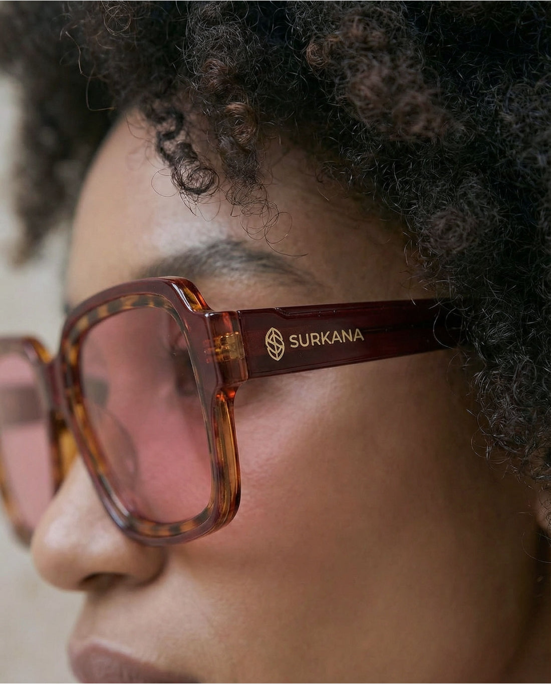 Rectangular sunglasses Maroon