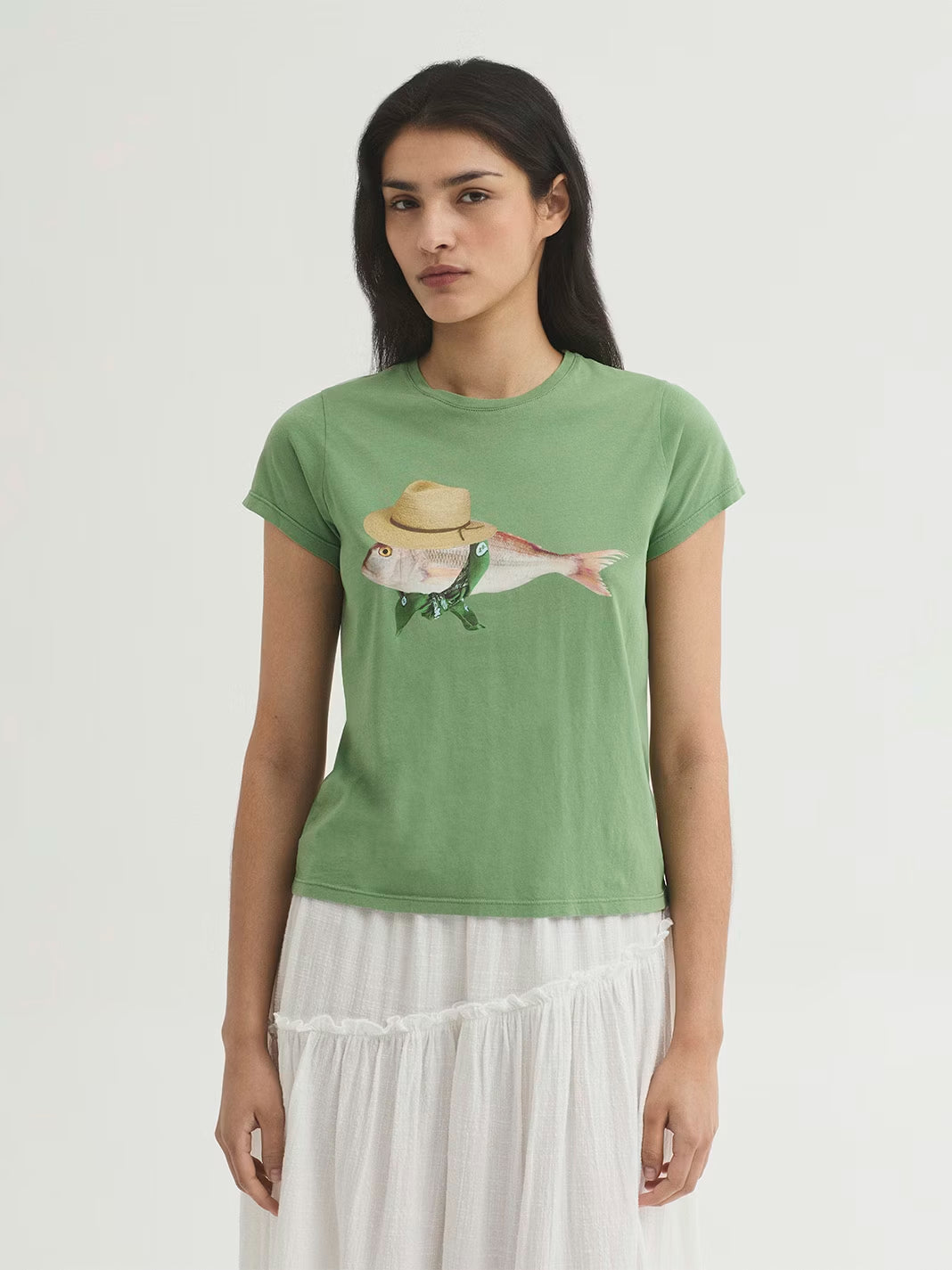 Bandana Fish print T-shirt Mint