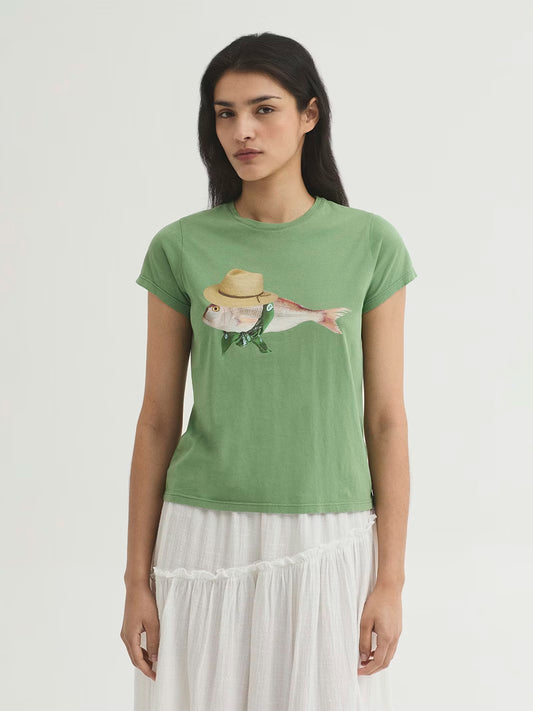 Bandana Fish print T-shirt Mint