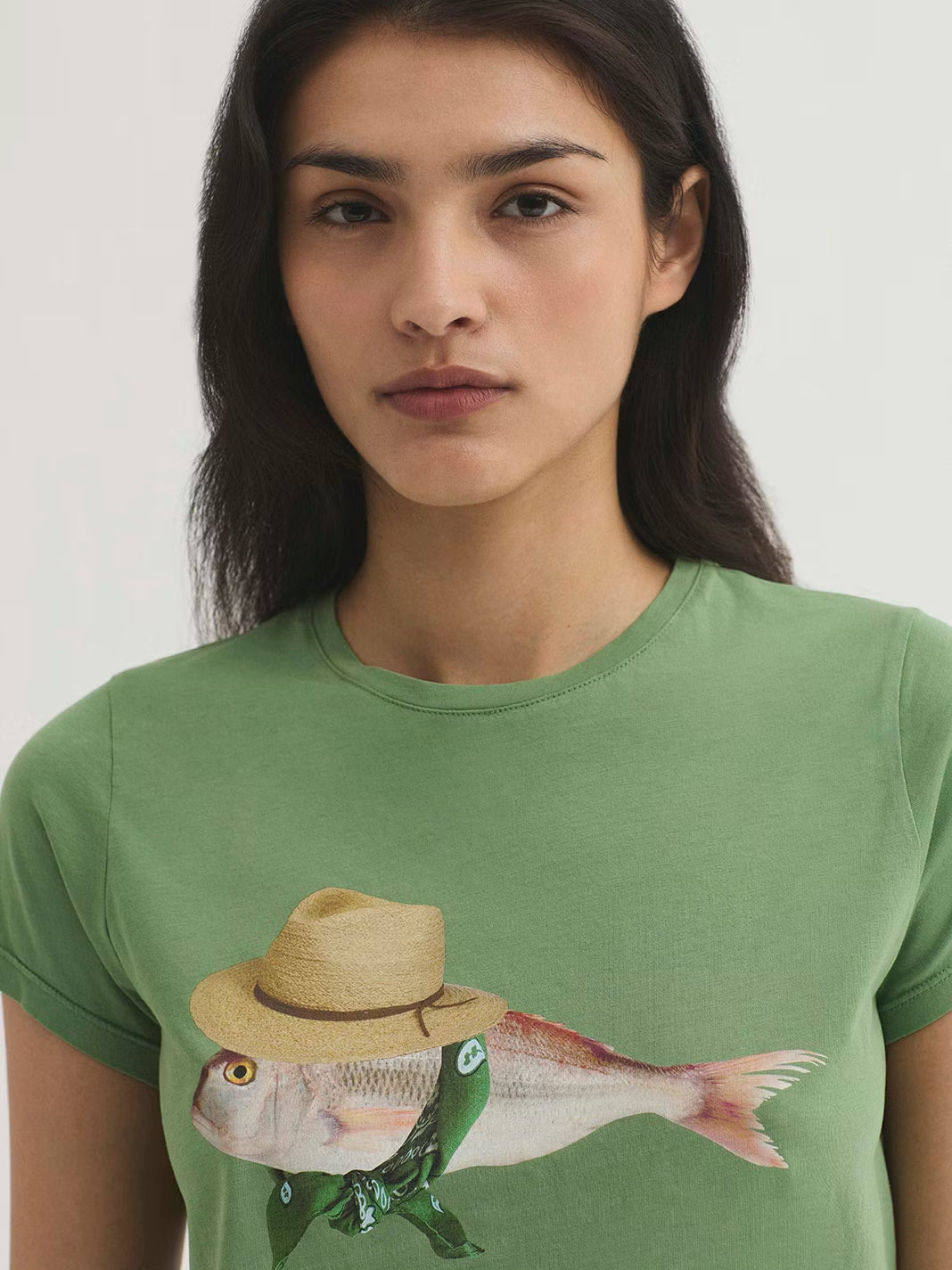 Bandana Fish print T-shirt Mint