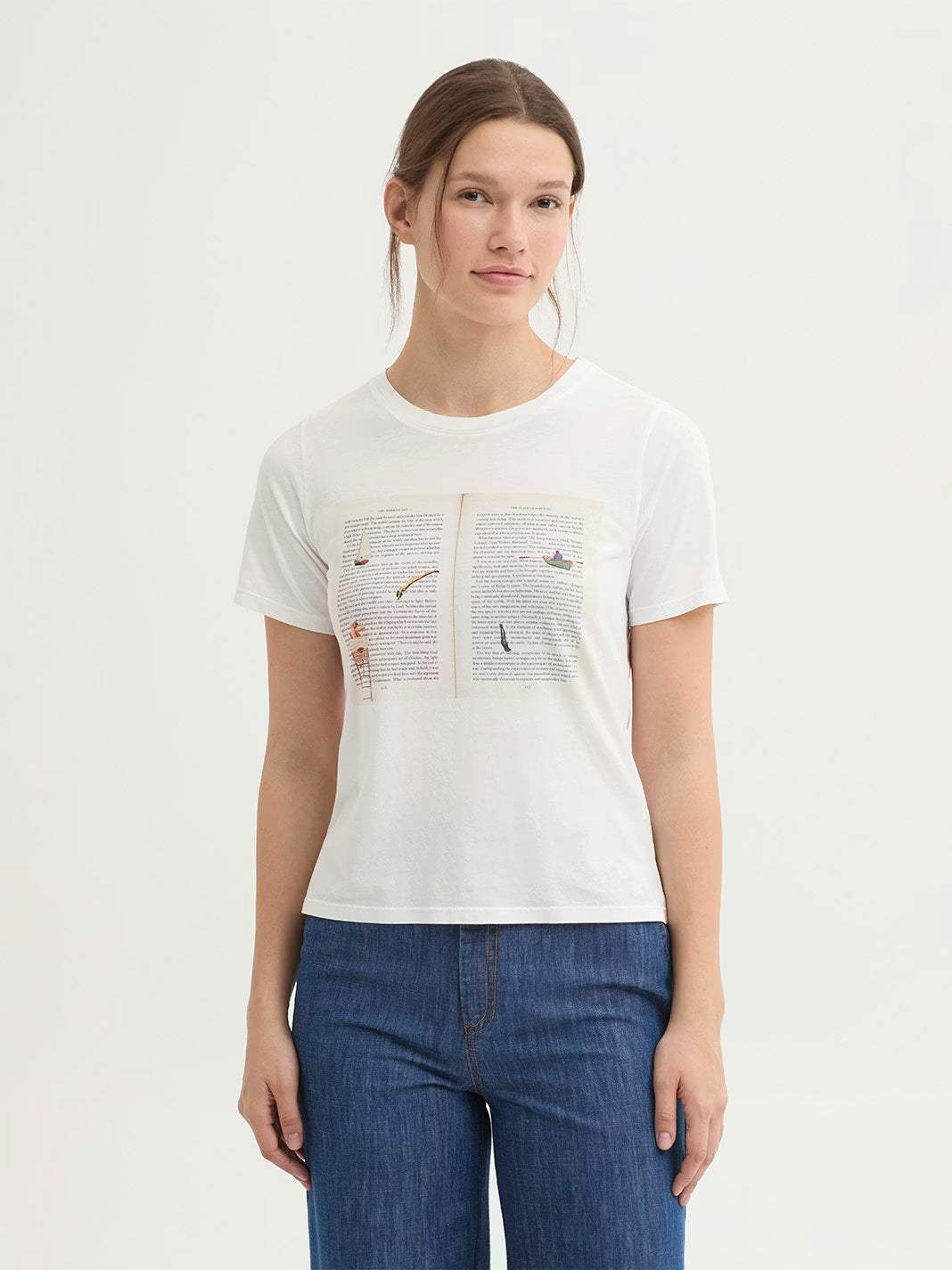 Summer Reading print T-shirt White
