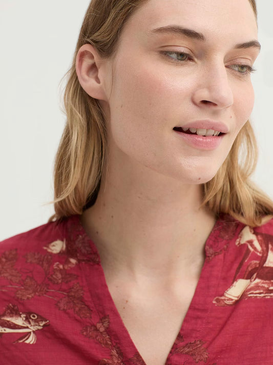 Midsummer Books print shirt Red