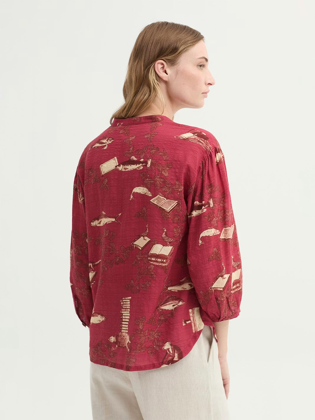 Midsummer Books print shirt Red