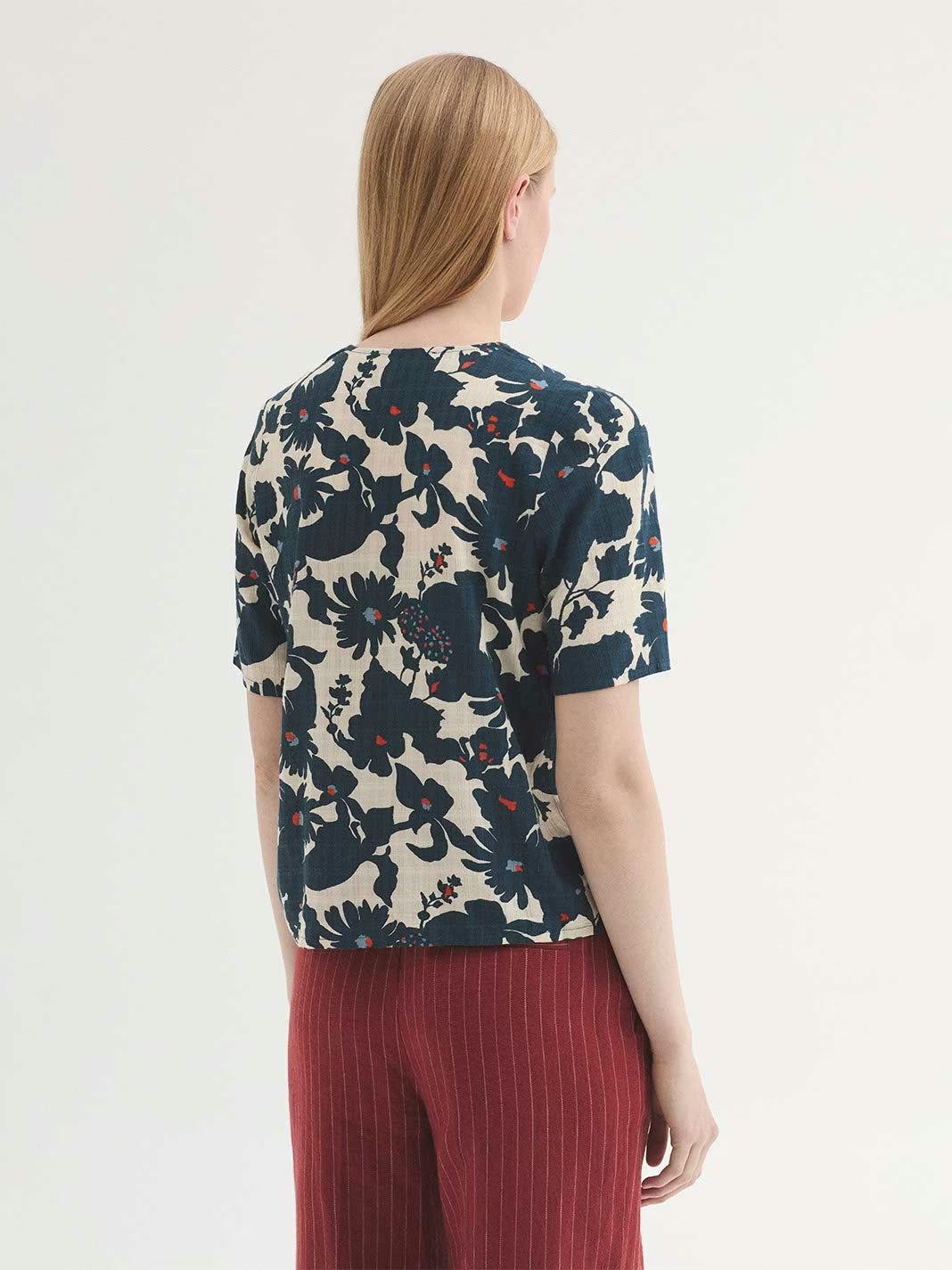 Penelope Flowers print top Ecru