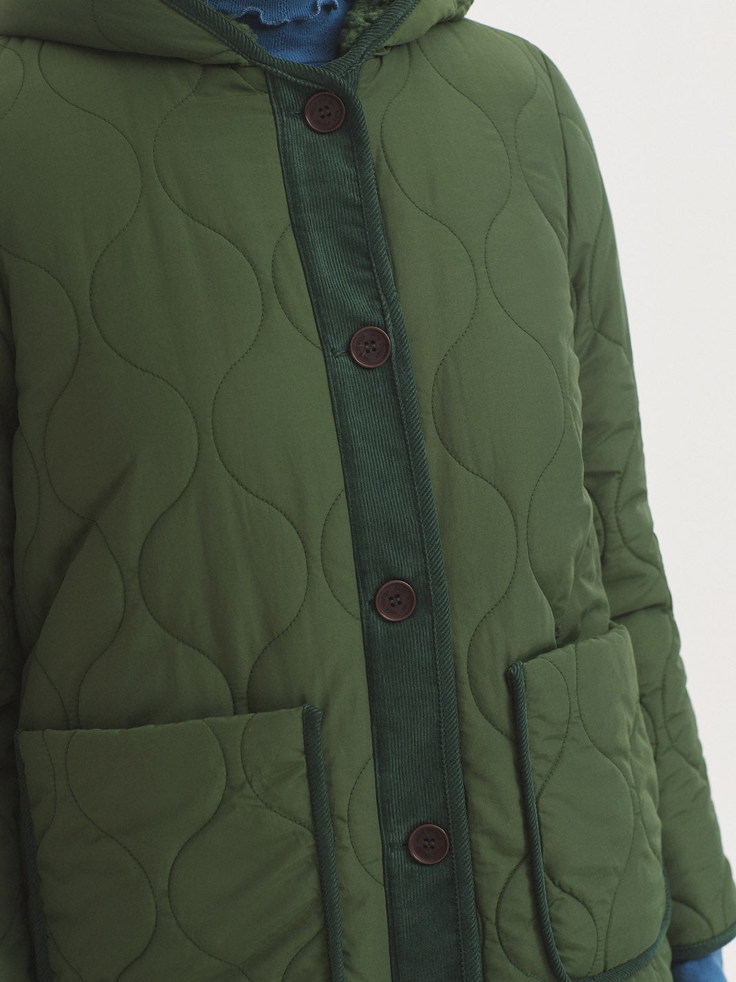 Sheepskin lined hooded trench coat