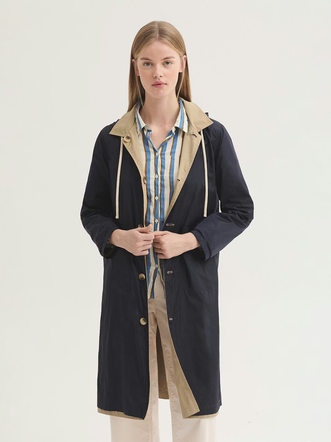 Reversible trench coat Beige