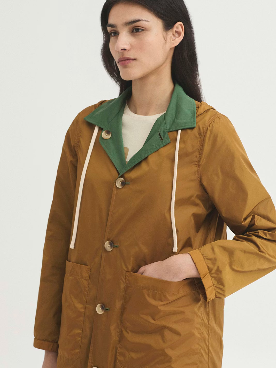 Reversible trench coat Khaki