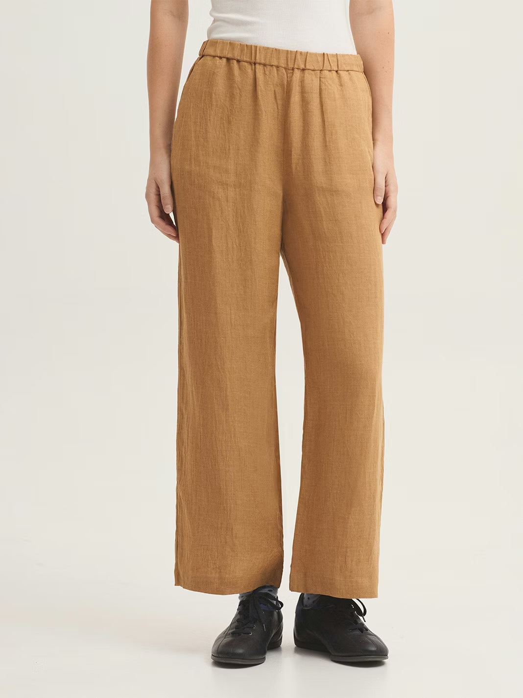 Linen trousers Ochre
