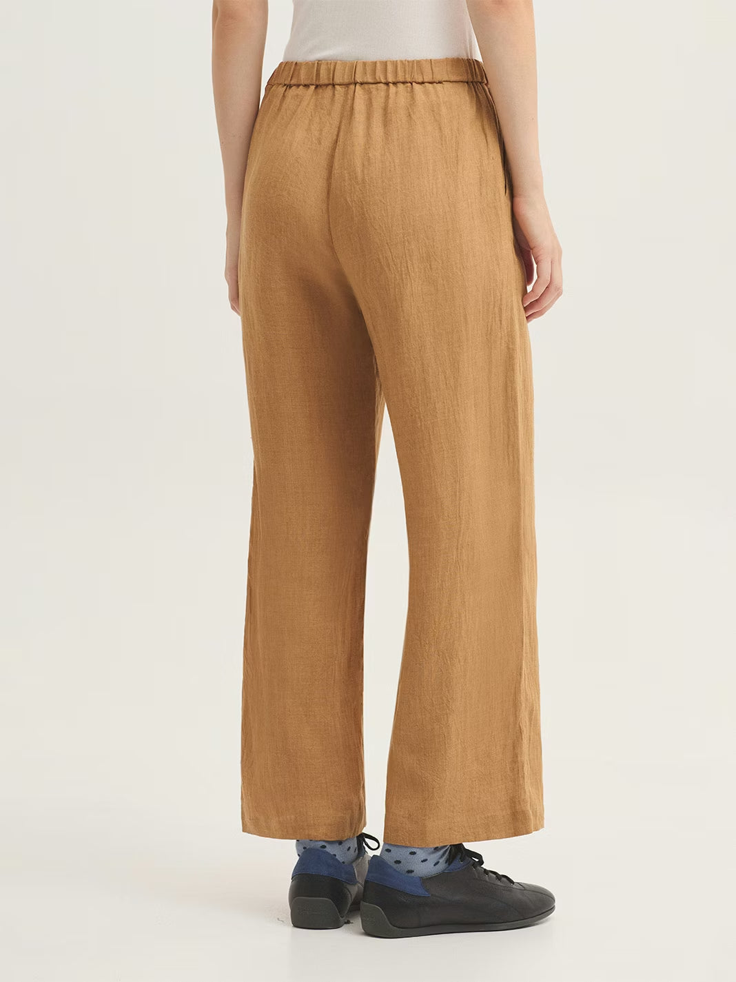 Linen trousers Ochre
