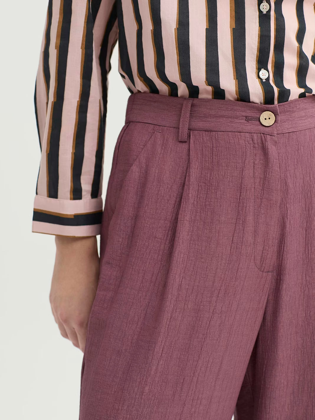 Cheesecloth trousers Mauve