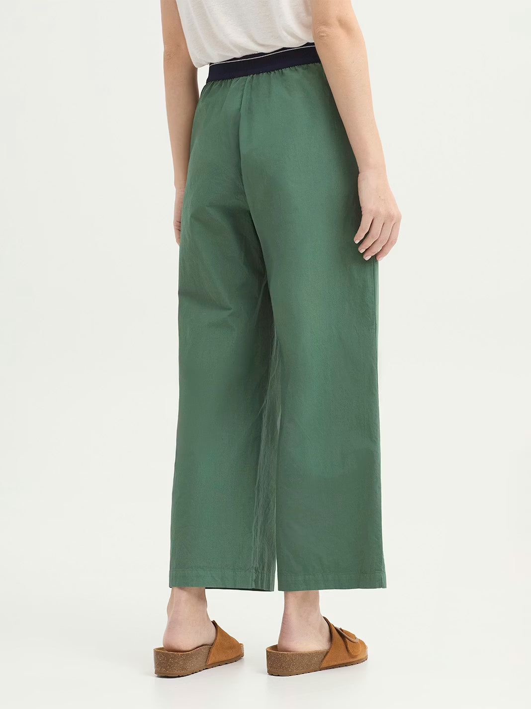 Poplin trousers Smoke Green