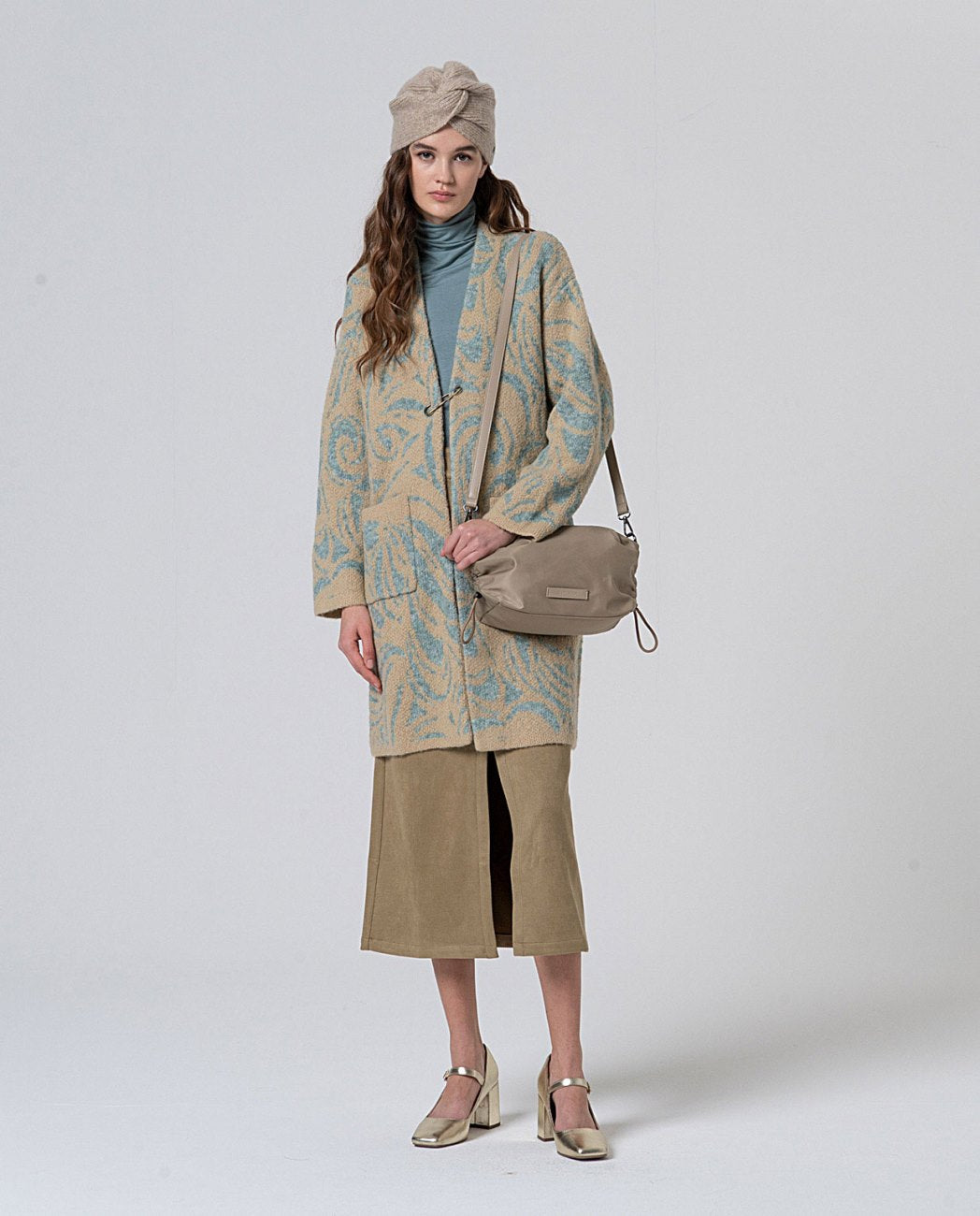 Turtleneck T-shirt Soft Blue