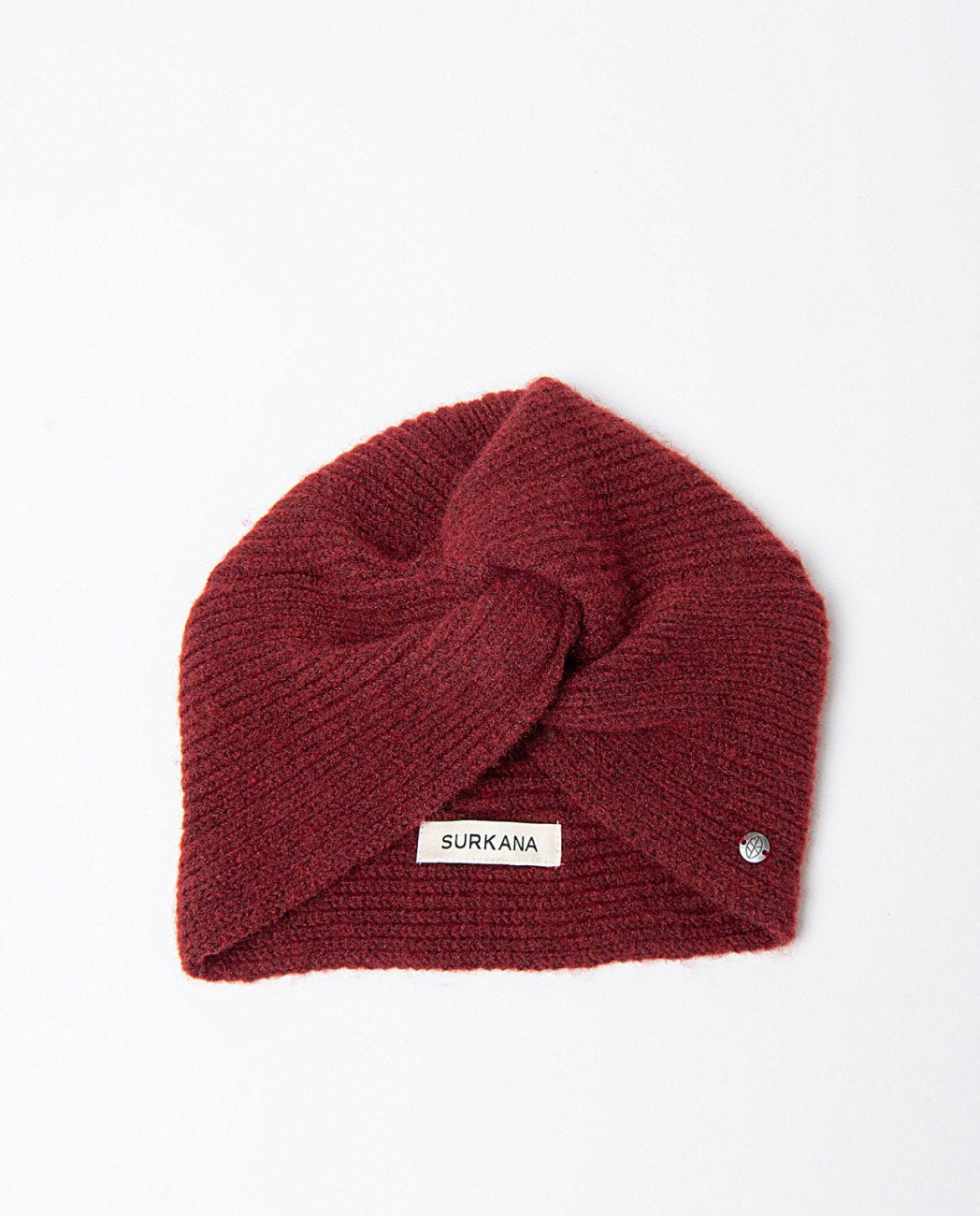 Bordeaux knitted turban