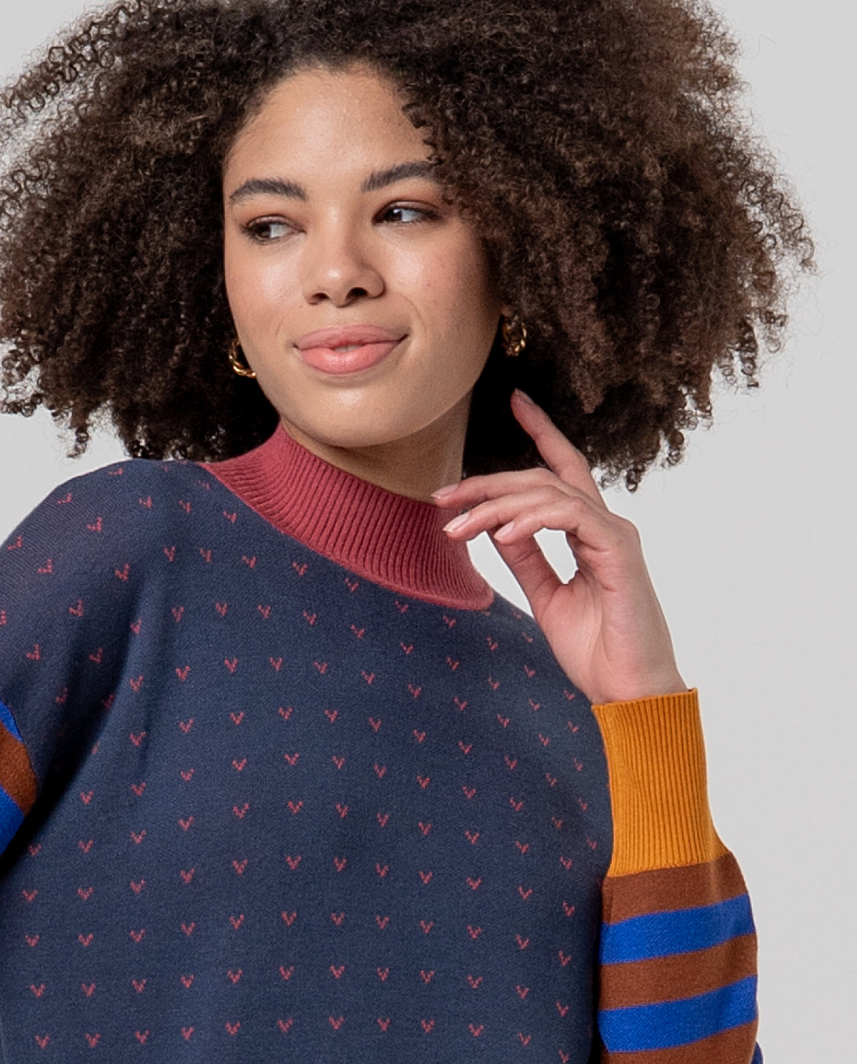 Turtle neck sweater Multicolor