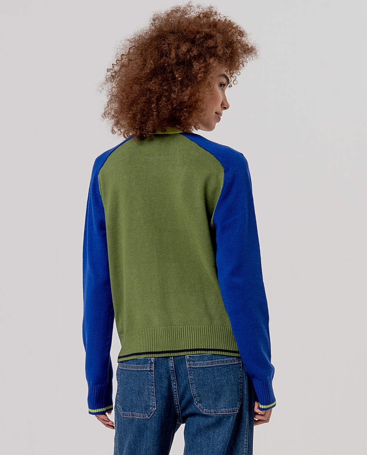 V-neck cardigan Blue