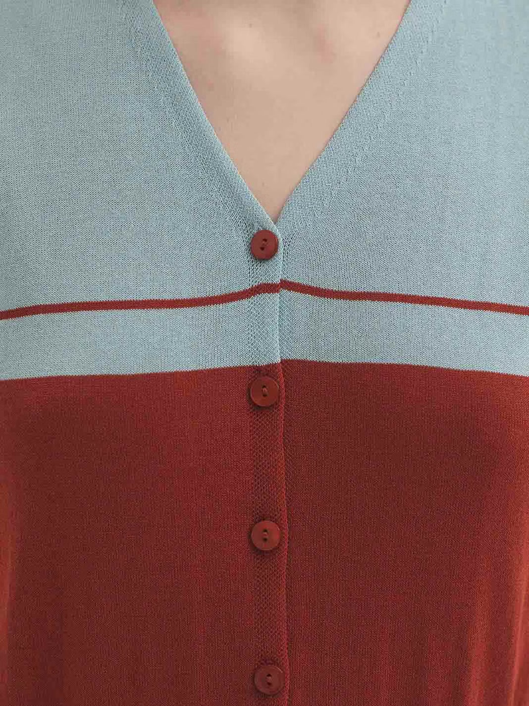 Buttoned Vest Terracotta